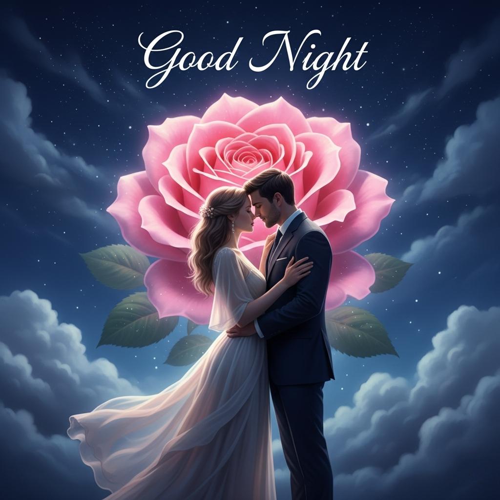 romantic couple good night image