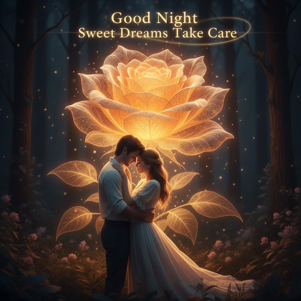 romantic couple  good night image