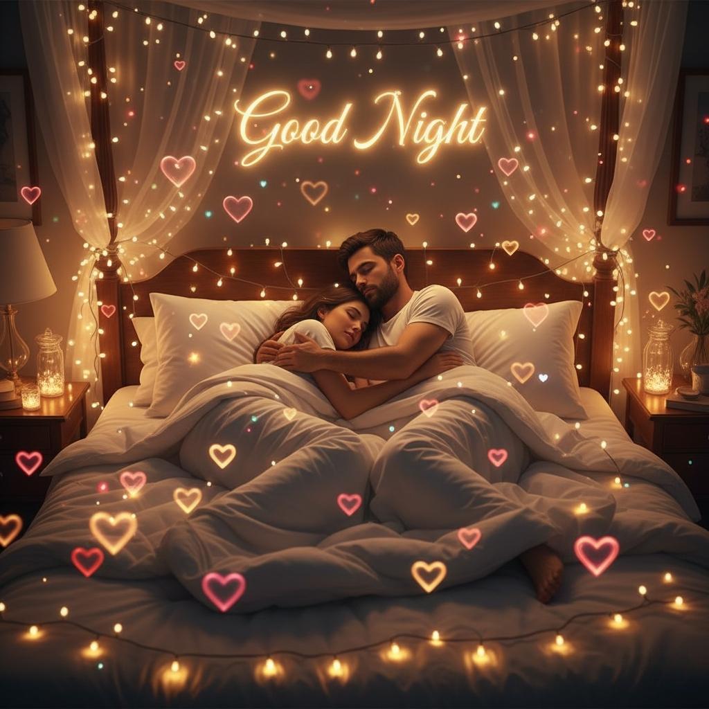 romantic good night image