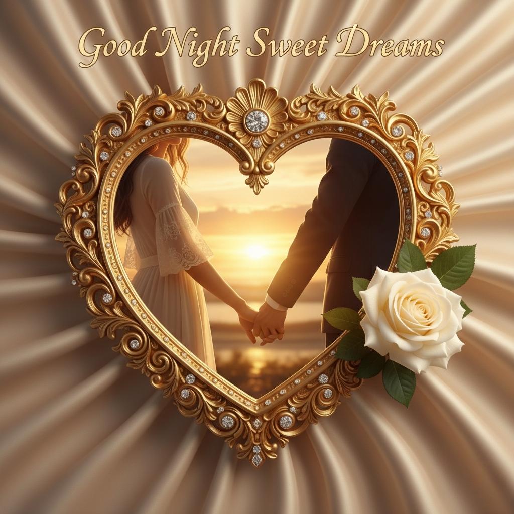 romantic  good night image