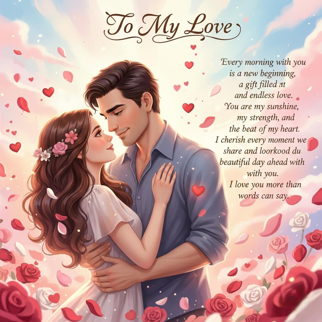 romantic good morning image witth couples