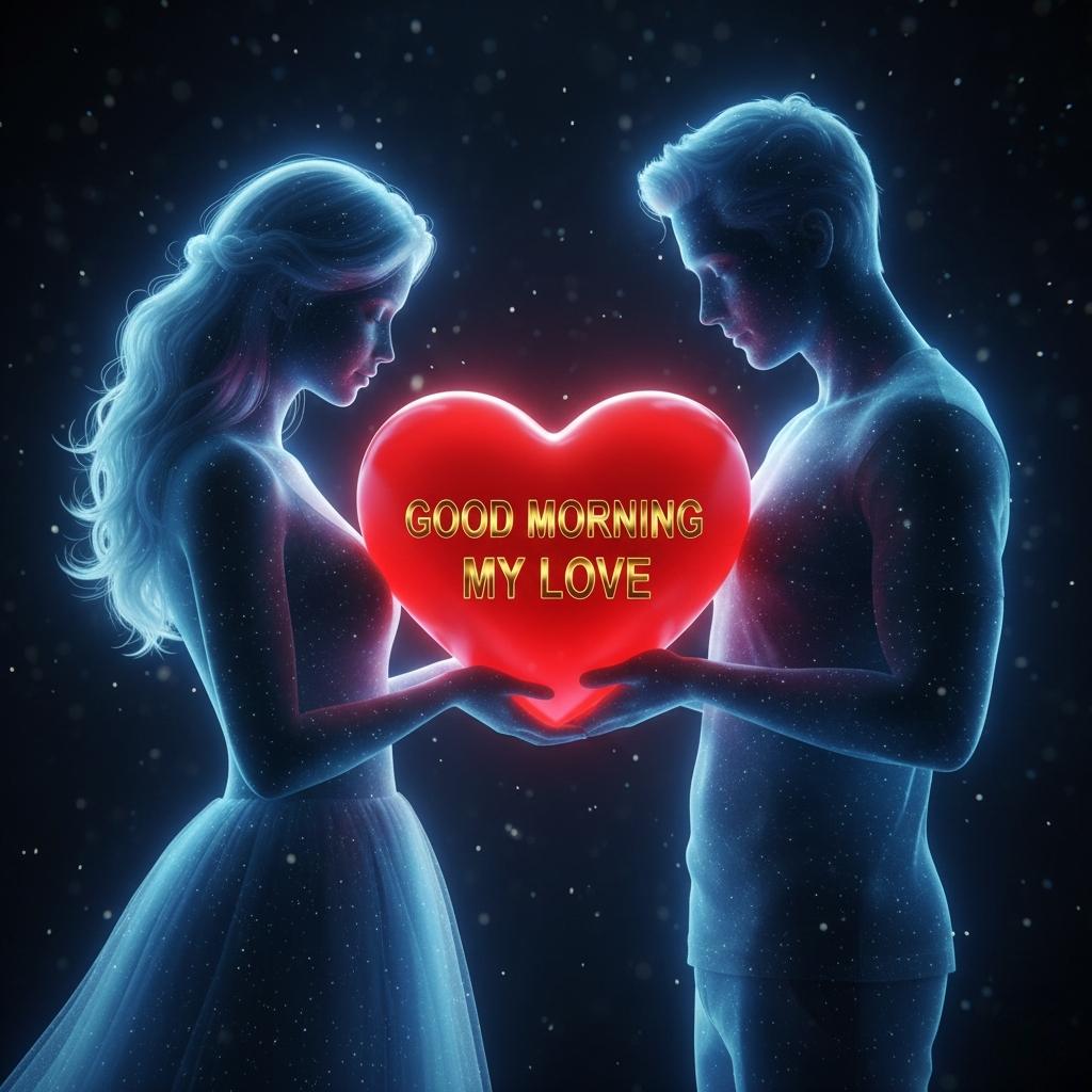 romantic good morning image witth lovers