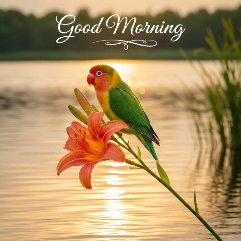 good morning with beutiful bird jpg