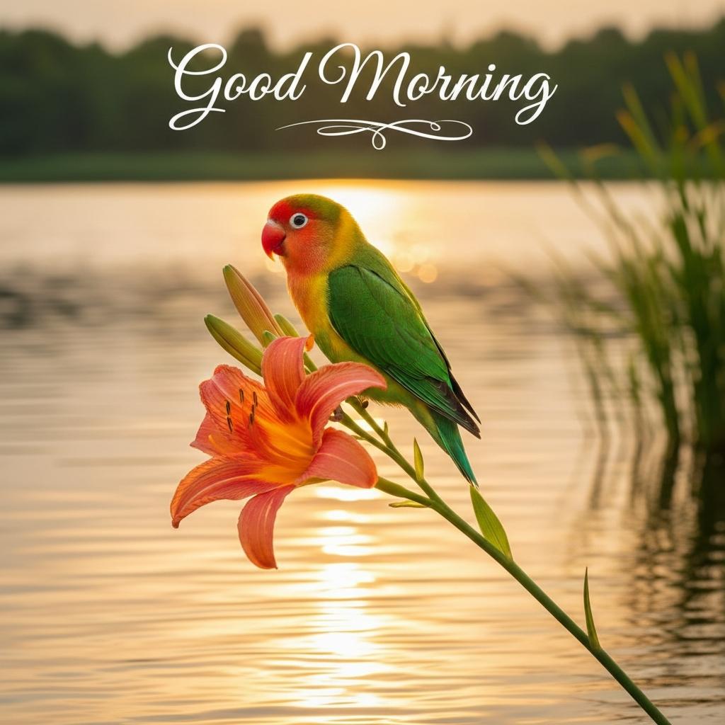 good morning with beutiful bird jpg