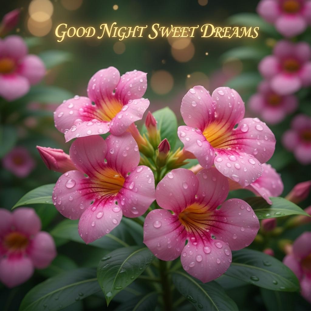 garden flower with good night good