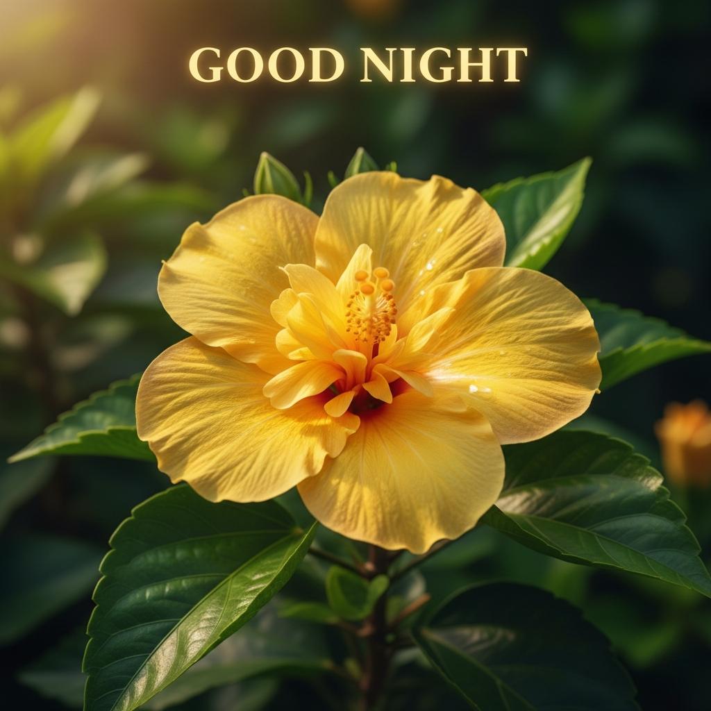 yello rose good night image