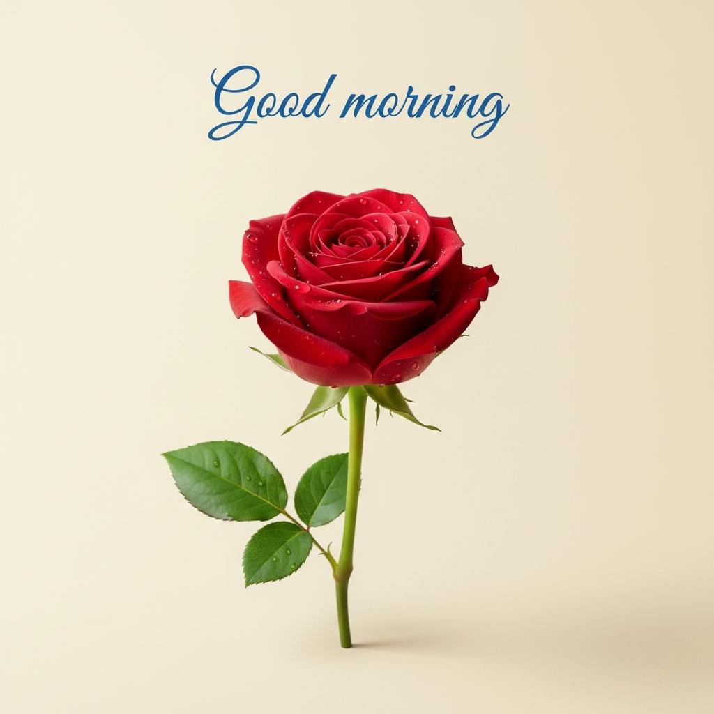Good morning red rose minimal