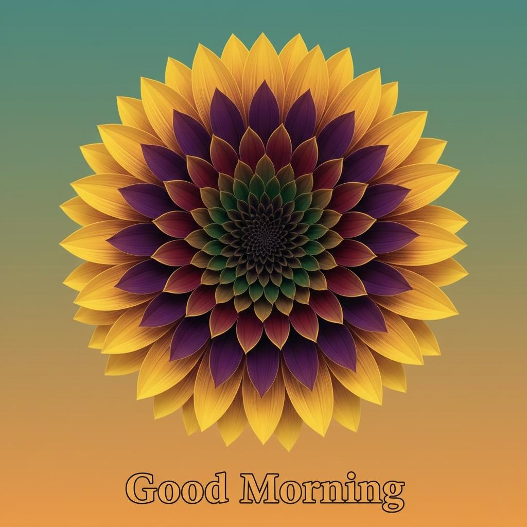 Good morning flower image with beautiful colorful petals and fresh vibes