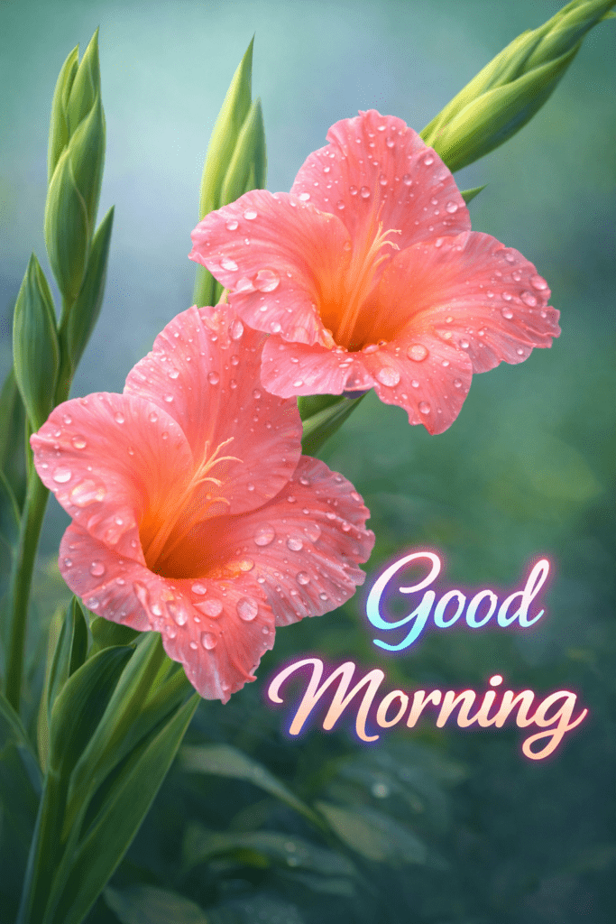 Good morning soft pink flower