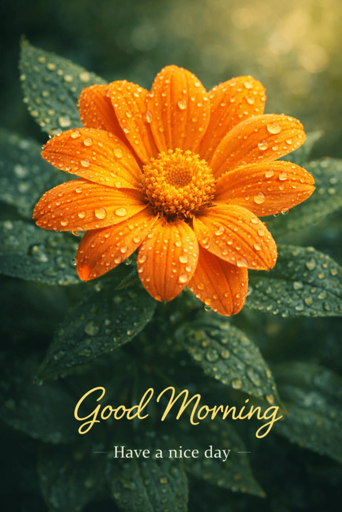 Good morning pink lily flowers