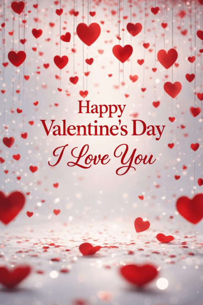 I Love You roses Valentine background