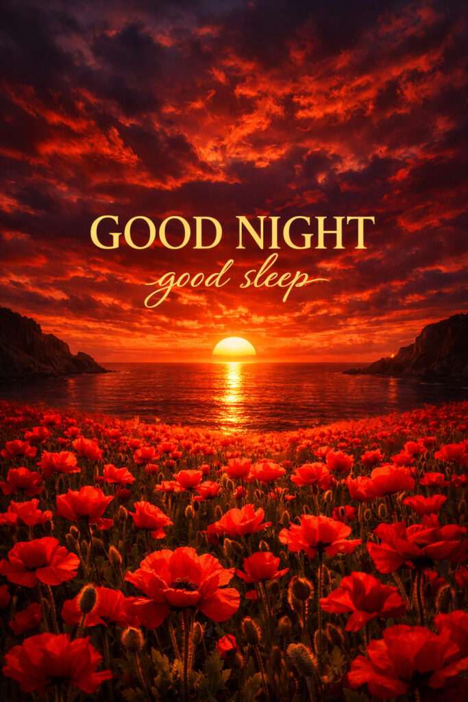 Create Alt text for this image for good night sunset images keywords for WordPress